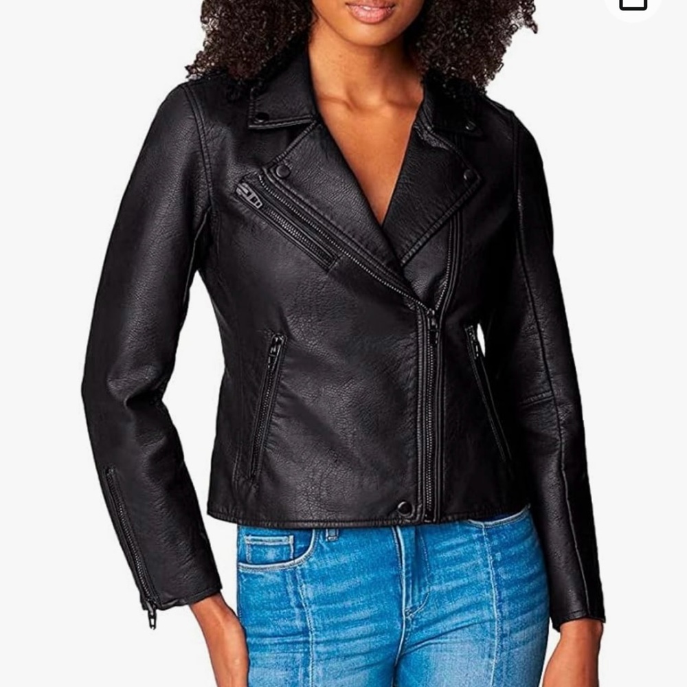 Blank NYC Black Leather Moto Jacket